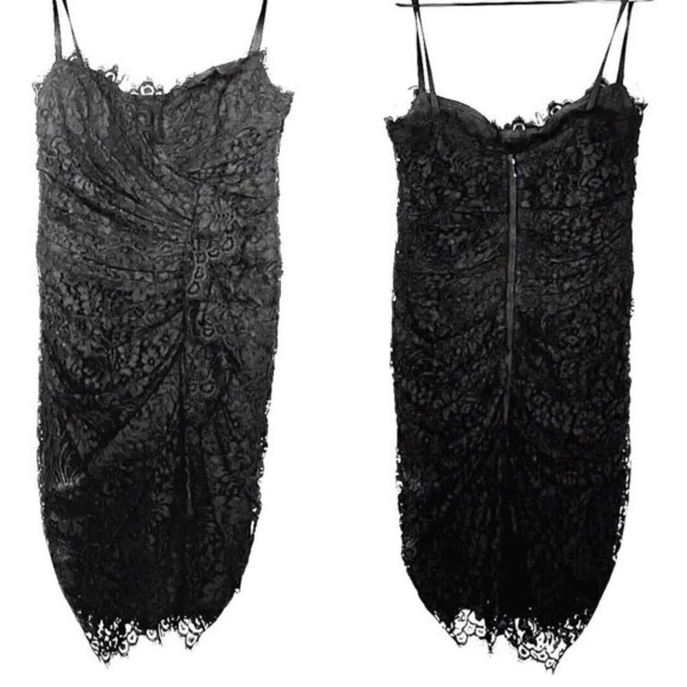 Dolce & Gabana Lace Bustier Ruched Dress, black, IT 44 / US size 8
